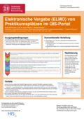 Poster vom Tag der Lehre: [Elektronische Vergabe (ELMO) von Praktikumsplätzen im QIS-Portal]