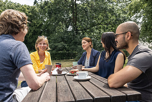 Kaffeepause und Austausch