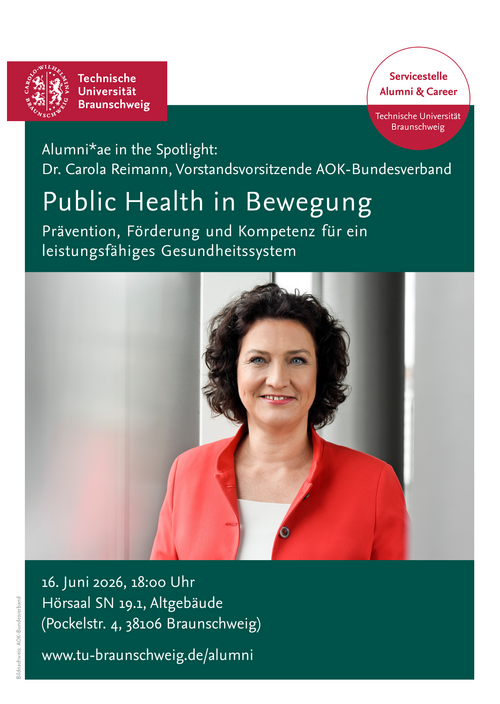 Veranstaltungsposter mit Foto von Dr. Reimann sowie Informationen, die auch dem Informationstext entnommen werden können