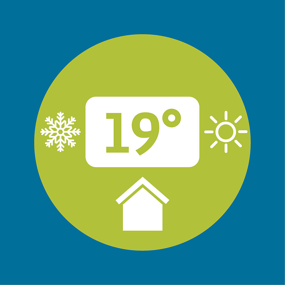 Thermostat einstellen!