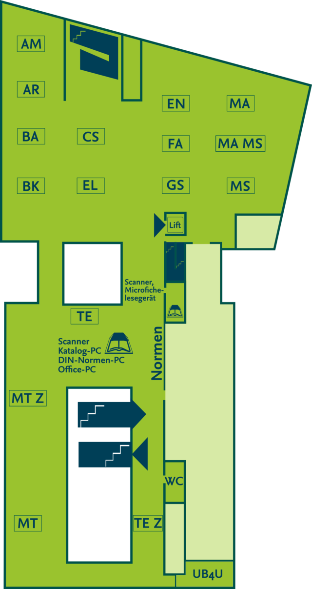 Lageplan Lesesaal 1