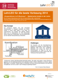 Poster vom Tag der Lehre: [LehrLEO für die beste Vorlesung 2014]