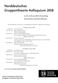 Poster zum Norddeutschen Gruppentheoriekolloquium 2018 (sw)