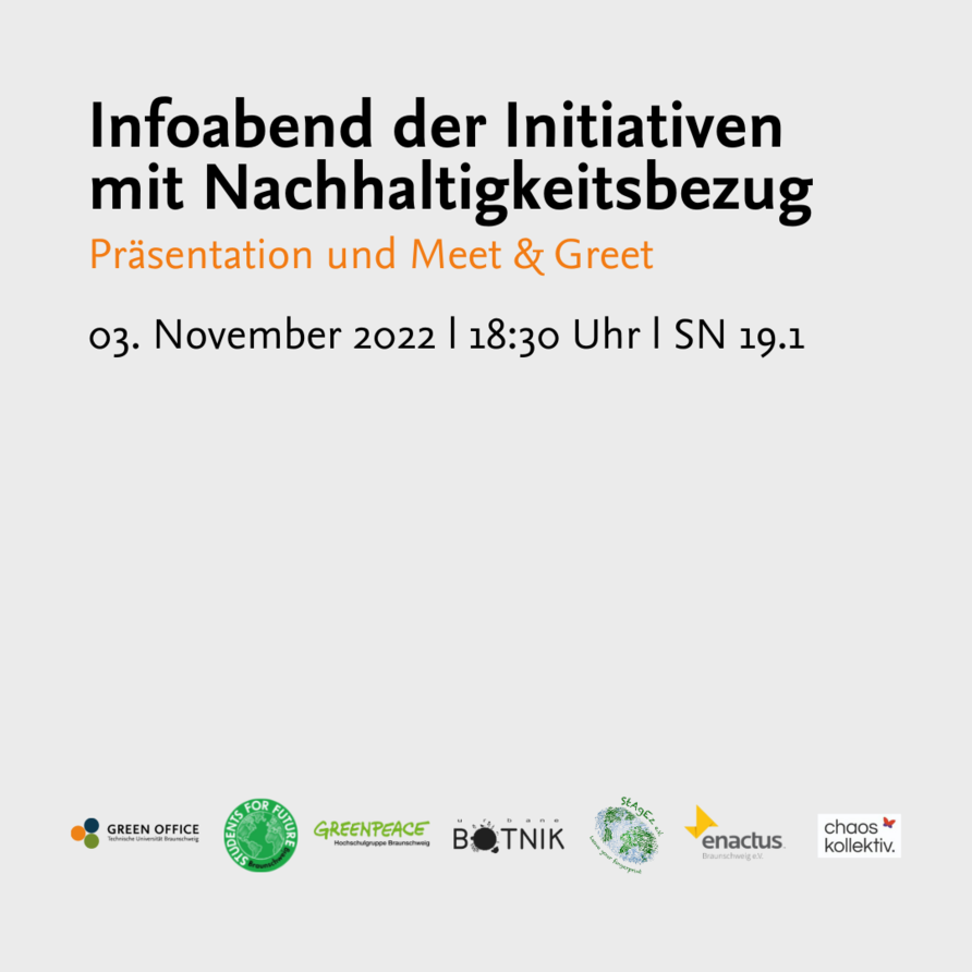 Infoabend der Initiativen mit Nachhaltigkeitsbezug