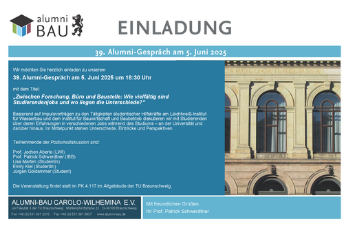 39. Alumni-Bau Gesprächsabend