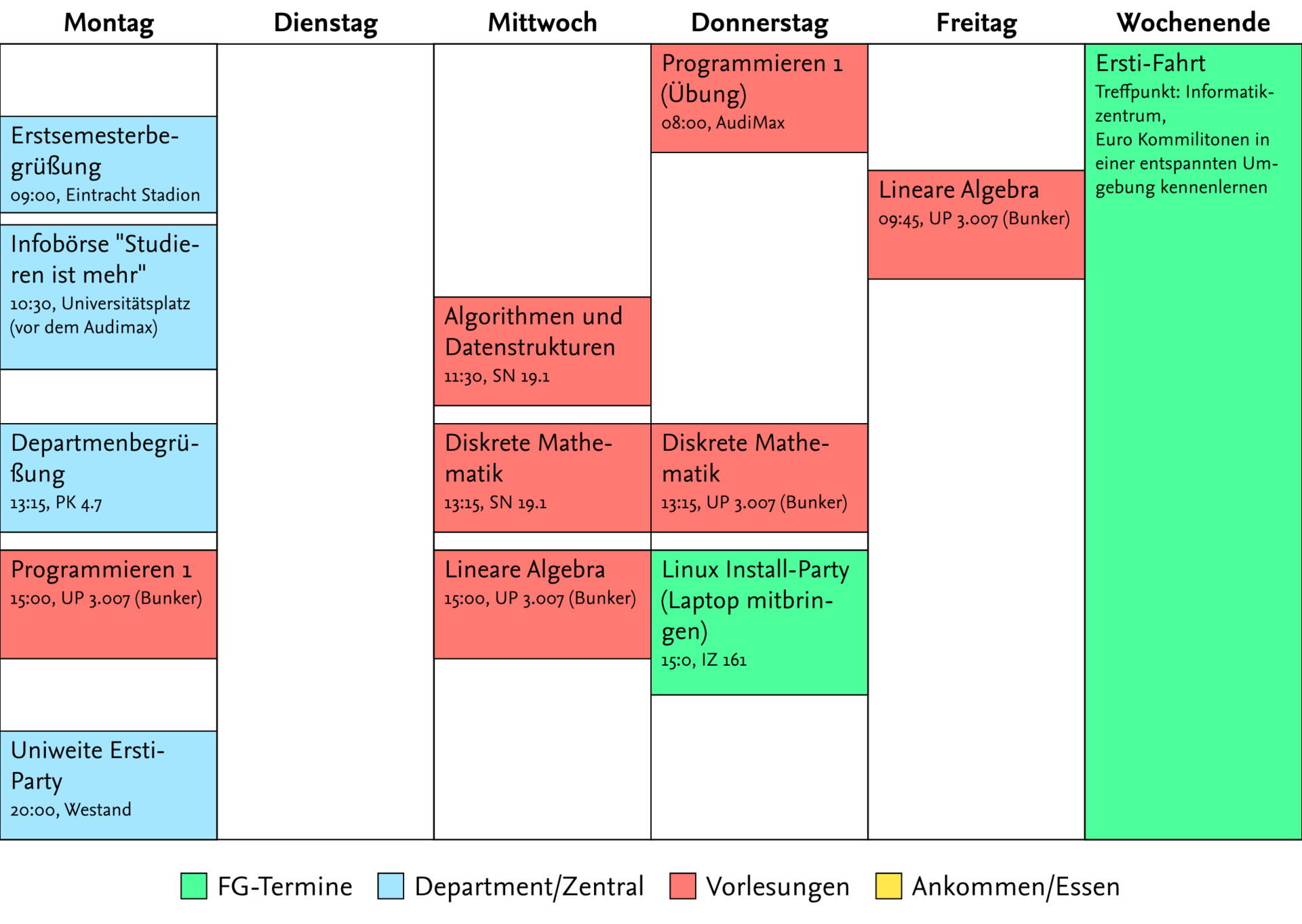 Stundenplan Woche 2
