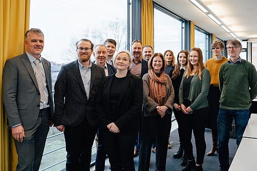 Gruppenbild der Delegation Tampere University