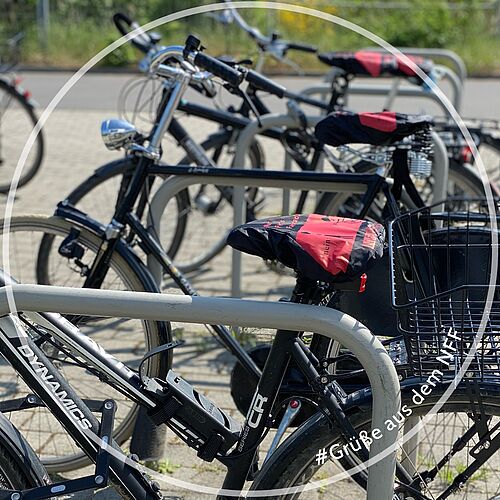 Fahrräder vor dem NFF-Gebäude