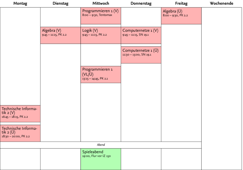 Stundenplan