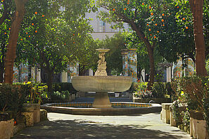 Der Klostergarten in Neapel.