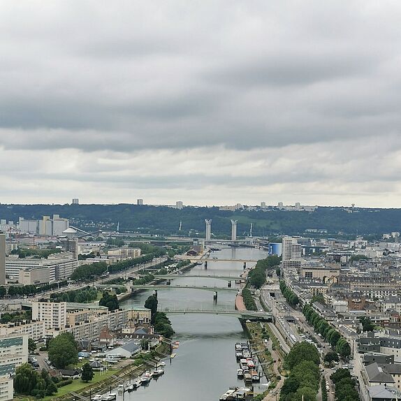 Foto auf die Stadt Rouen