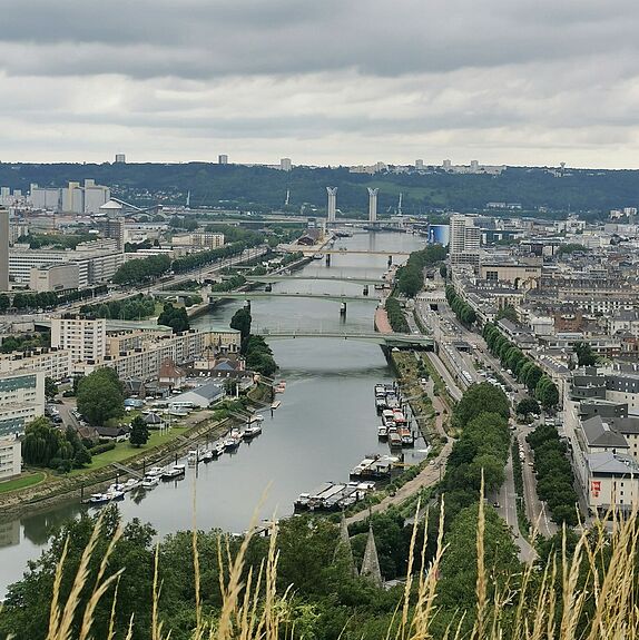 Foto auf die Stadt Rouen
