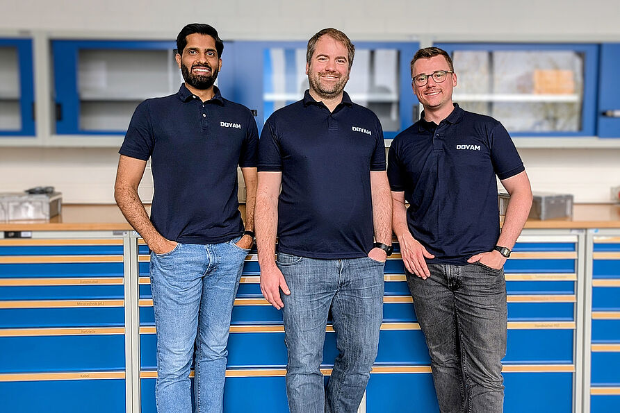 Die Gründer Sheikh Mustafa Mumtaz, Thorben Schobre und Lukas Radomsky (v.l.). 