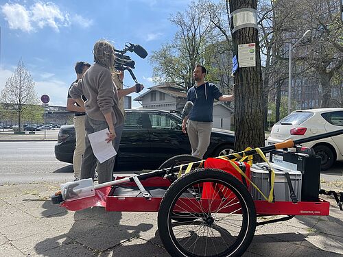 Dreharbeiten NDR Beitrag Stadtbäume