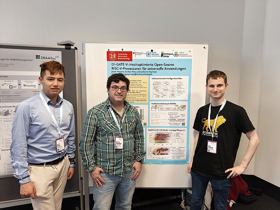 Gia Bao Thieu, Guillermo Paya Vaya and Jasper Homann at Chipdesign Germany Forum 2026 in Dresden