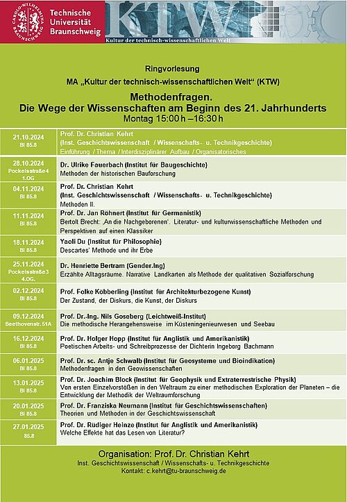 Ankündigung Ringvorlesung