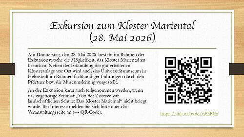 Plakat zur Exkursion