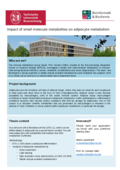 Impact of small molecule metabolites on adipocyte metabolism