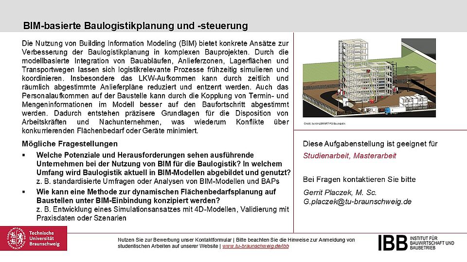 BIM-basierte Baulogistikplanung und -steuerung