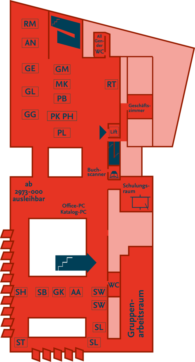 Lageplan Lesesaal 3