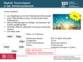 Neue Vorlesung am ICTV