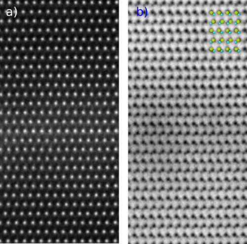 Galliumnitrid, aufgenommen mit dem TEM.