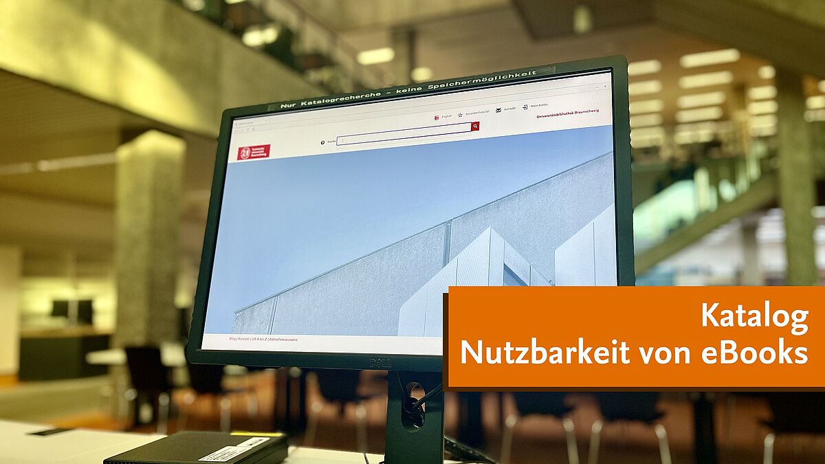 Bildschirm mit Katalog 