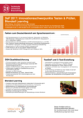 Poster vom Tag der Lehre: [DaF 2017: Innovationsschwerpunkte Testen & Prüfen, Blended Learning]