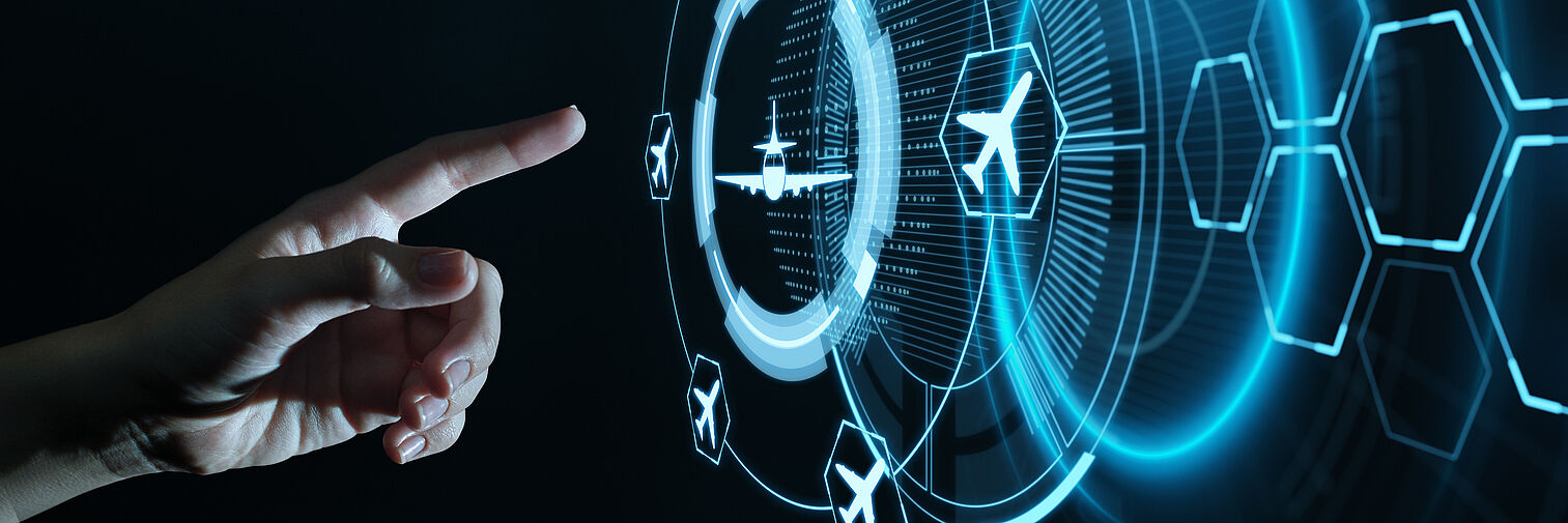 Business Technology Travel Transportation concept with planes 
