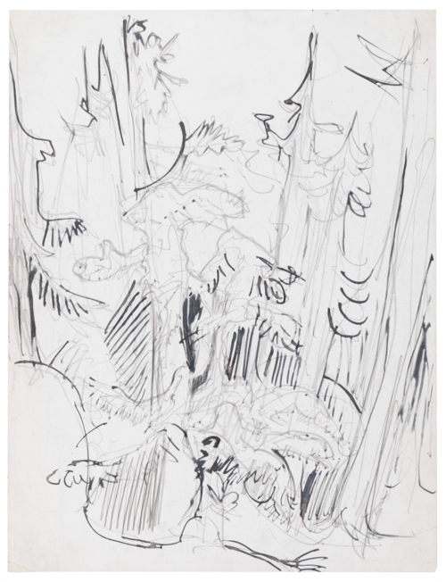 Ernst Ludwig Kirchner, Bergwald I, 1917, Fotograf*in: Roman März, Berlin, Datenpartner: Brücke Museum