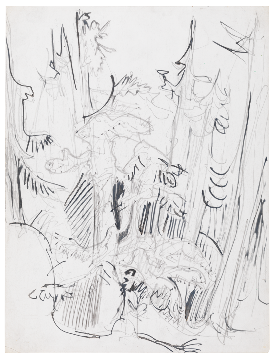 Ernst Ludwig Kirchner, Bergwald I, 1917, Fotograf*in: Roman März, Berlin, Datenpartner: Brücke Museum