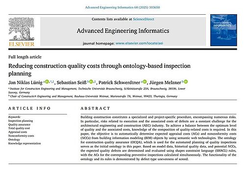 Über die Masterarbeit ins Advanced Engineering Informatics Journal