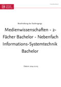 [Translate to English:] Modulhandbuch IST BA, Nebenfach der Medienwissenschaften