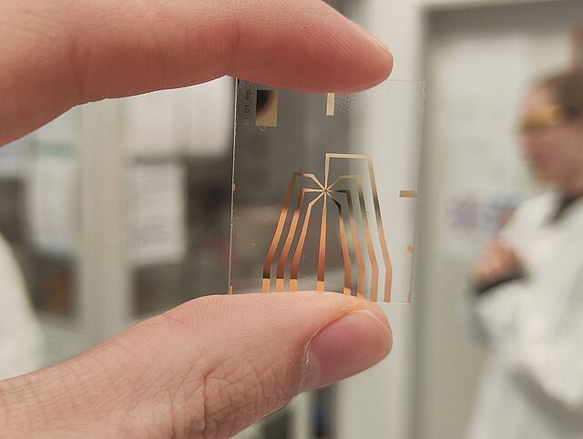 Mikrochip in der Hand