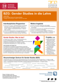 Poster vom Tag der Lehre: [BZG: Gender Studies in die Lehre]