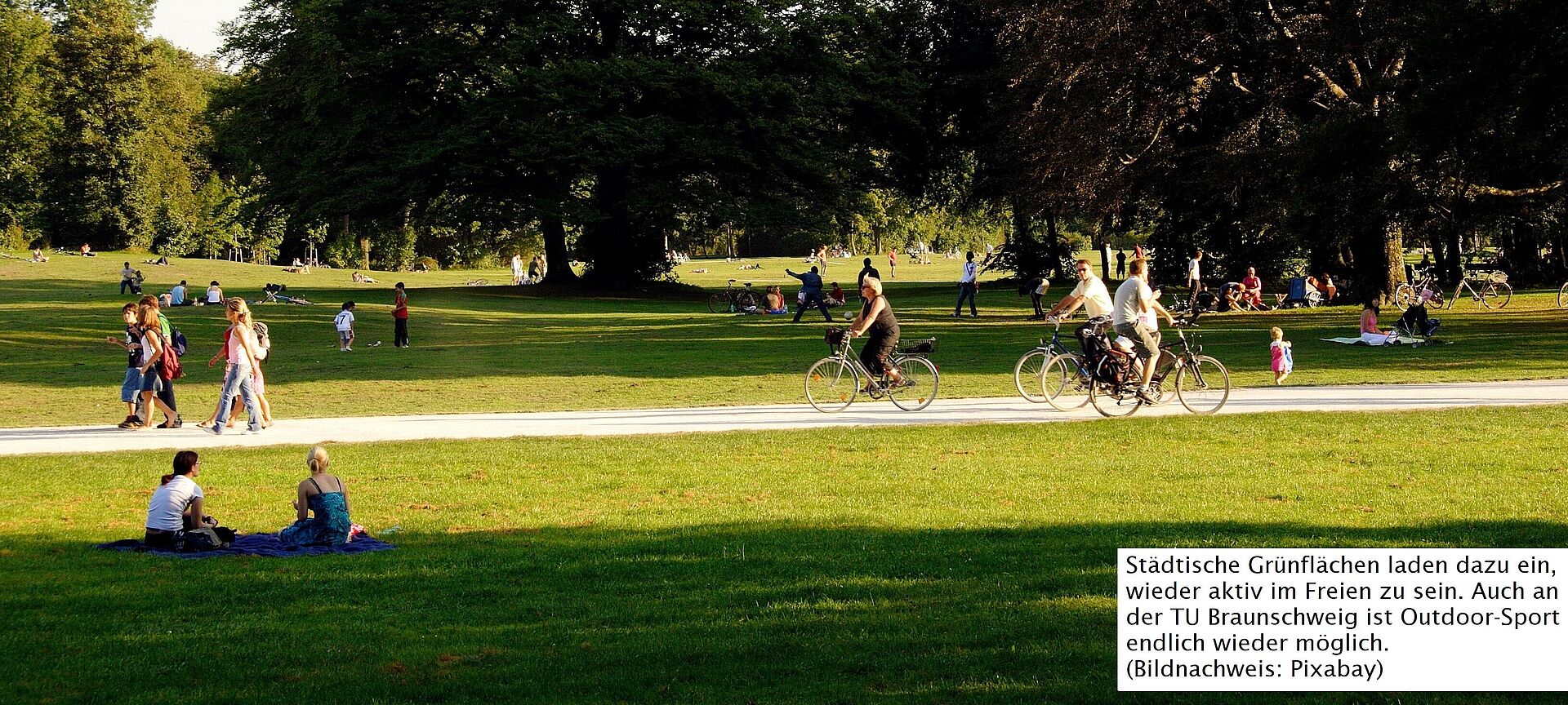 Stadtpark und Bewegung
