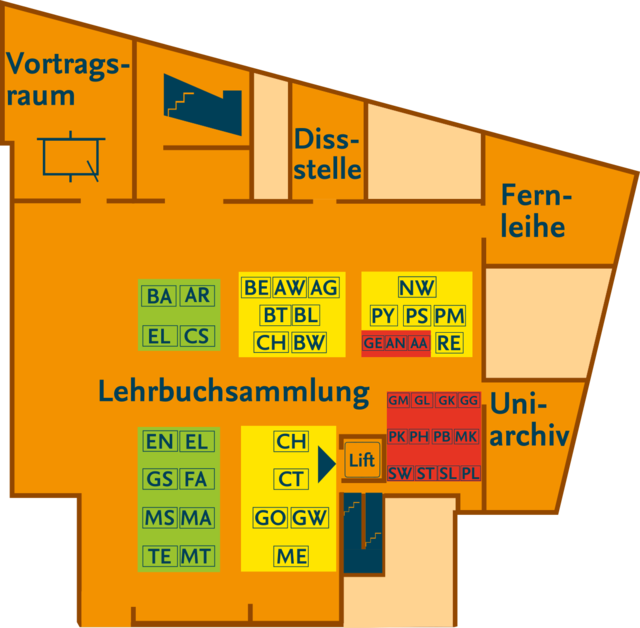 Lageplan Lehrbuchsammlung