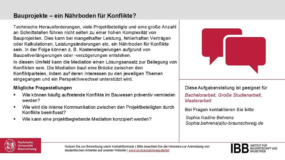 Bauprojekte – ein Nährboden für Konflikte?