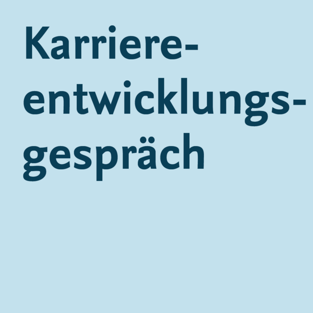 Grafik mit Link zu Karriereentwicklungsgespräch, siehe auch rechts die Menüleiste