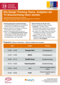 Poster vom Tag der Lehre: [Wie Design Thinking Teams Aufgaben der TU Braunschweig lösen würden]