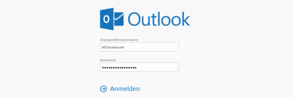 Screenshot Outlook