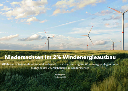 Bild mit Windrädern im Hintergrund