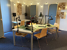 Bild vom Podcast-Tonstudio