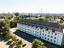 Luftbildaufnahme der Anlage Institutsgebäude