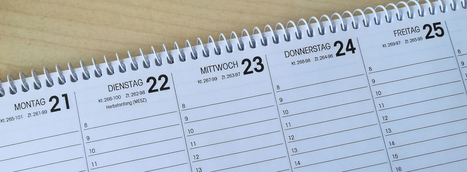 Kalender abgebildet