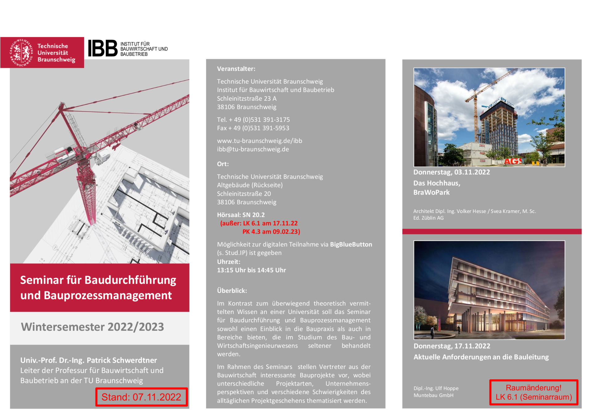 Flyer Seminar Baudurchführung