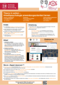 Poster vom Tag der Lehre: [Theory in action – Arbeitspsychologie anwendungsorientiert lernen]