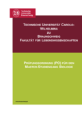 Besondere Prüfungsordnung Masterstudiengang Biologie ab Wintersemester 2016/2017
