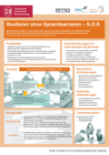 Poster vom Tag der Lehre: [Studieren ohne Sprachbarrieren – S.O.S.]