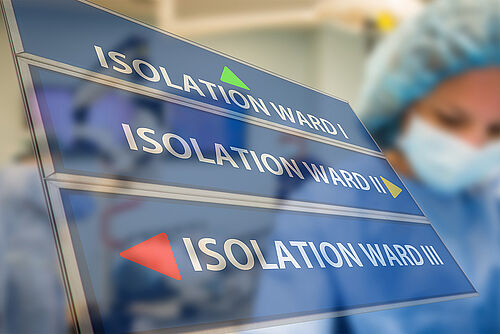 Isolierstation Ausschilderung